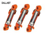Double Acting Hydraulic Cylinder Franged High Pressure For Excavator
